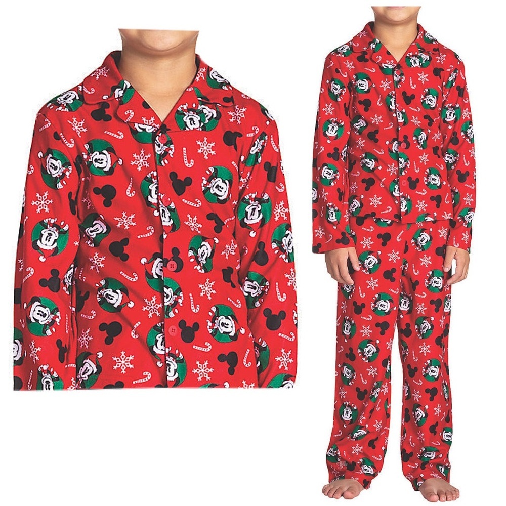 Family Matching PJ’s - Kids - Micky Mouse Santa PJ NWT!